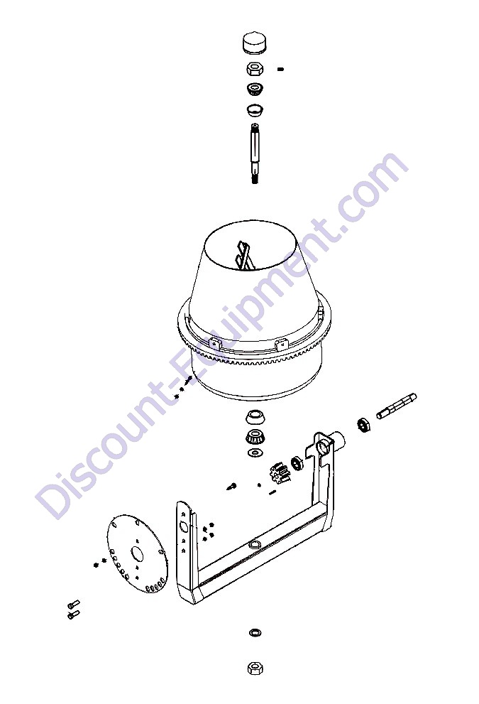 Crown 609818 C3C Concrete Mixer Drum Parts